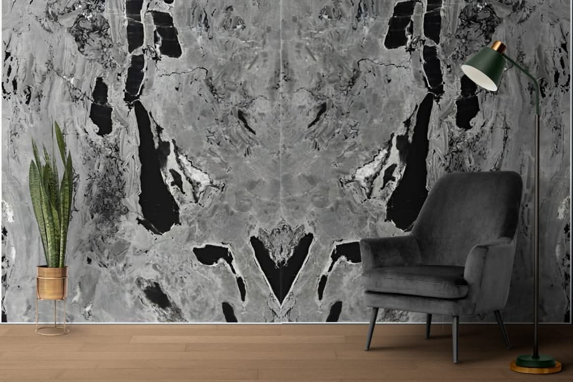 In-stock slabs — warehouse view